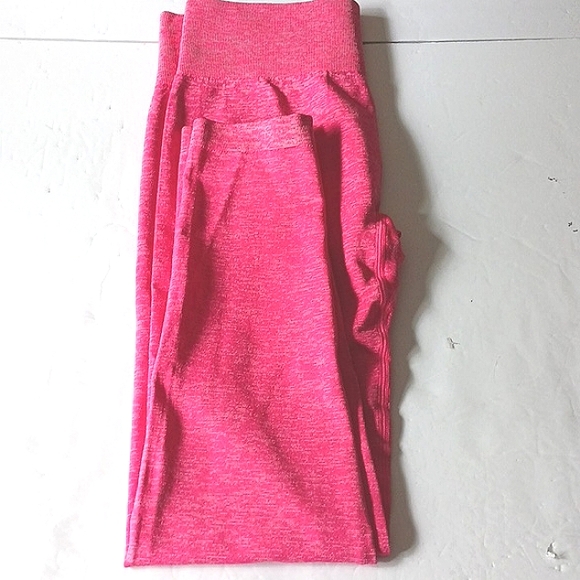 NWT Yoga Work Out Set High-Waisted Leggings Crop Top Pink Size Large - Picture 8 of 16